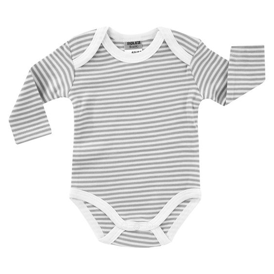 Jacky Body Langarm 3er Pack - Panda Grau Melange Weiß - Gr. 50/56