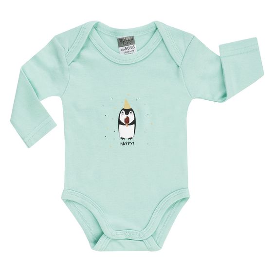 Jacky Body Langarm 3er Pack - Pinguin Mint Weiß Grau - Gr. 50/56