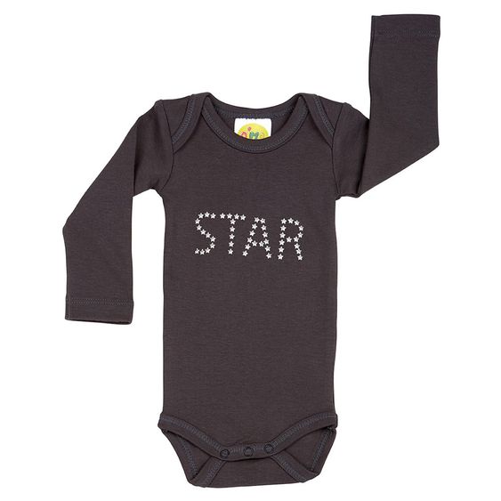 Jacky Body Langarm Star - Anthrazit - Gr. 50/56