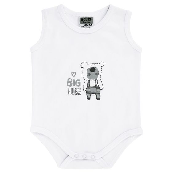 Jacky Body ohne Arm 3er Pack Big Hugs - Grau Melange Weiß - Gr. 50/56