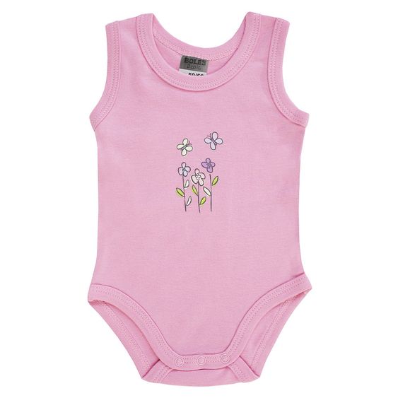 Jacky Body Ohne Arm 3er Pack - Blume Rosa Weiß - Gr. 50/56