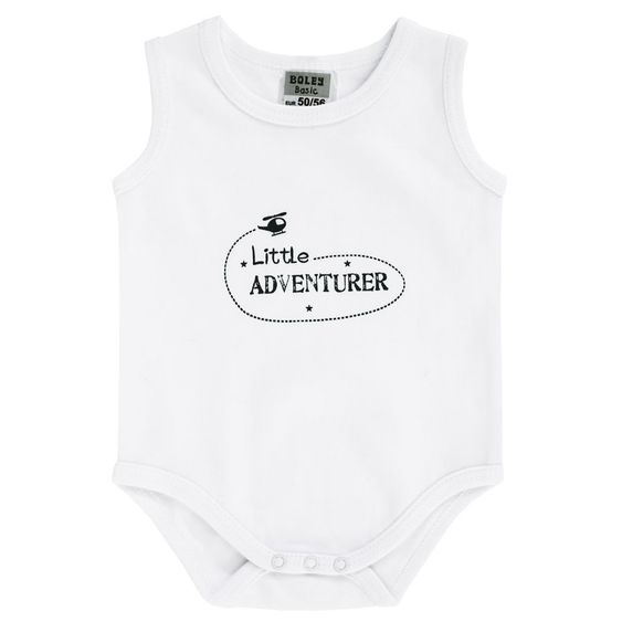 Jacky Body ohne Arm 3er Pack Little Adventurer - Hellblau Weiß - Gr. 50/56