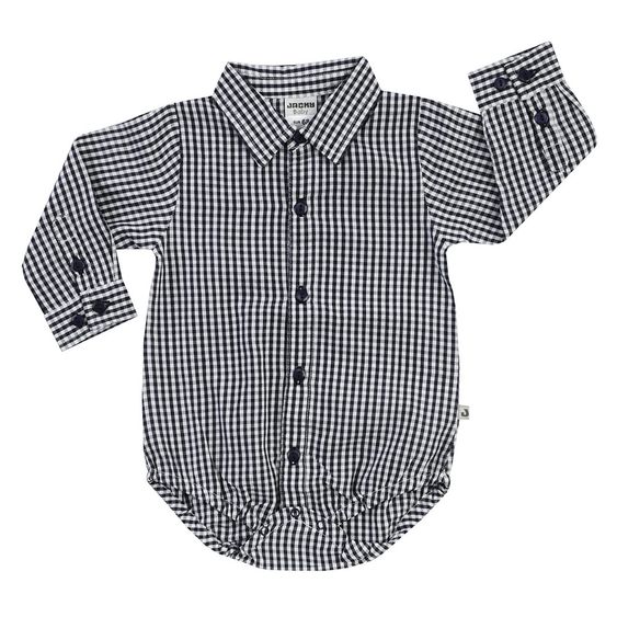 Jacky Bodyhemd Classic Boys - Karo Marine - Gr. 62