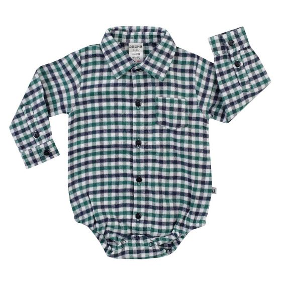 Jacky Bodyhemd Flanell - Kariert Digger Grün - Gr. 62