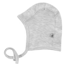 Erstlingsmütze - Lama Hellgrau Melange - Gr. 62