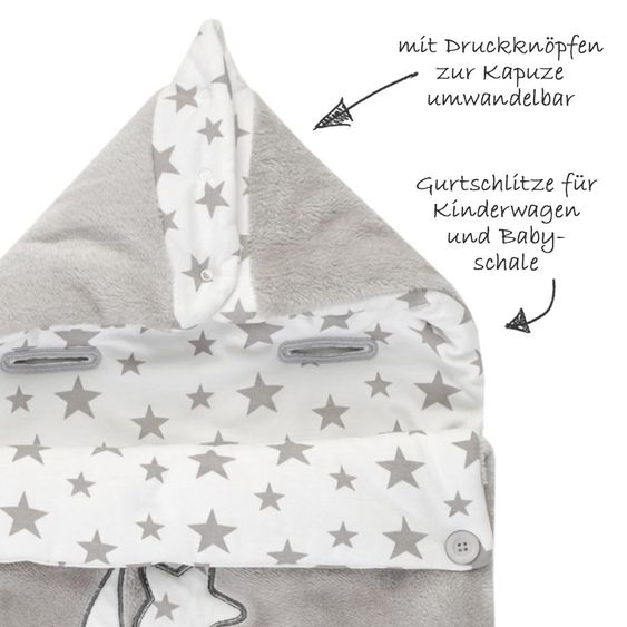 Jacky Fußsack - Elephant - Grau