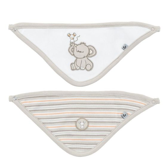 Jacky Halstuch 2er Pack Elephant - Ringel Offwhite