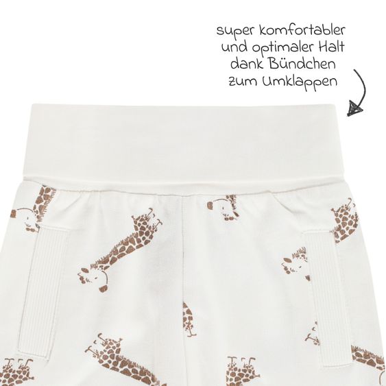 Jacky Jogginghose - Giraffe Allover - Offwhite - Gr. 56