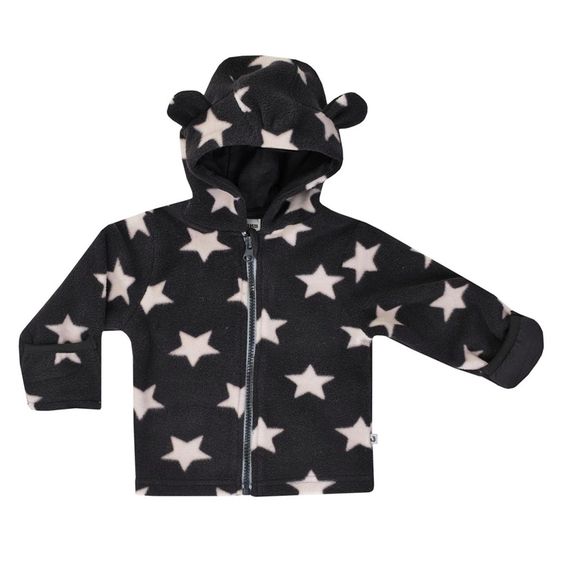 Jacky Kapuzenjacke Fleece - Sterne Dunkelgrau - Gr. 56