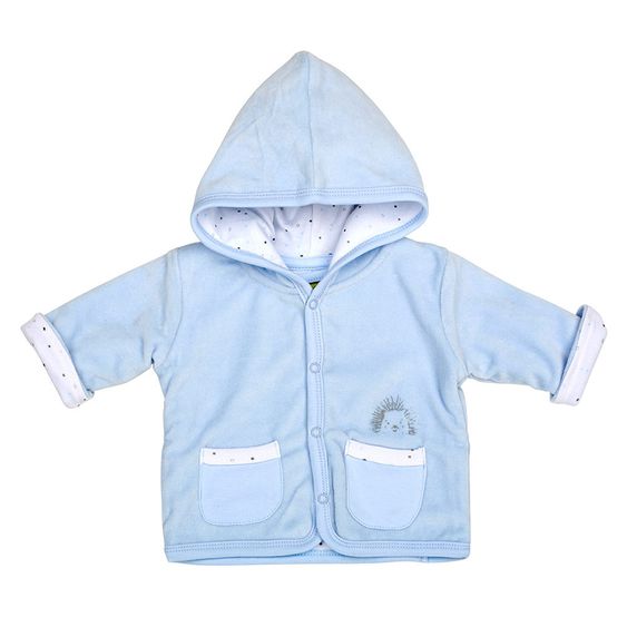 Jacky Kapuzenjacke Nicki Igel - Punkte Hellblau - Gr. 56
