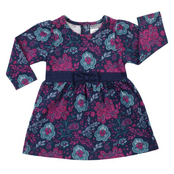 Jacky Kleid Langarm - Blumen Marine - Gr. 62