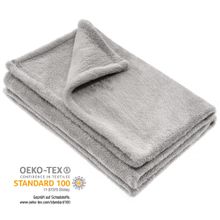 Kuscheldecke Microfleece 75 x 100 cm - Grau