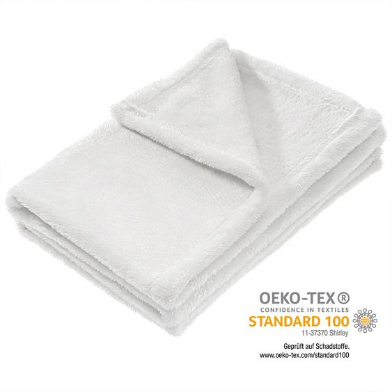 Jacky Kuscheldecke Microfleece 75 x 100 cm - Weiß 