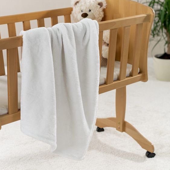 Jacky Kuscheldecke Microfleece 75 x 100 cm - Weiß 