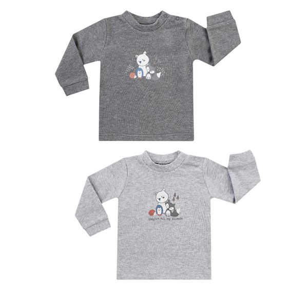 Jacky Langarmshirt 2er Pack - Little Bear Grau - Gr. 56