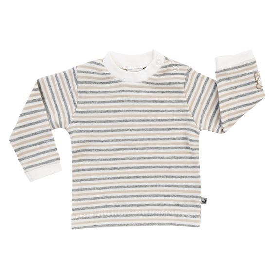 Jacky Langarmshirt Bear - Ringel Offwhite Grau - Gr. 50