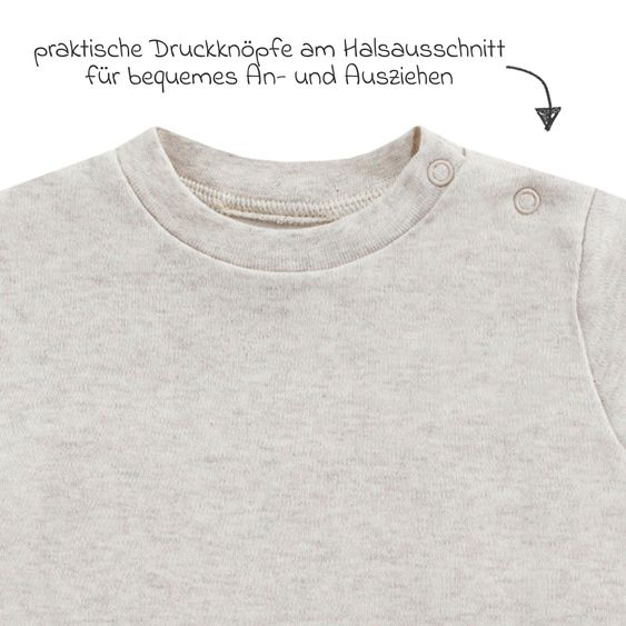 Jacky Langarmshirt - Beige Melange - Gr. 50