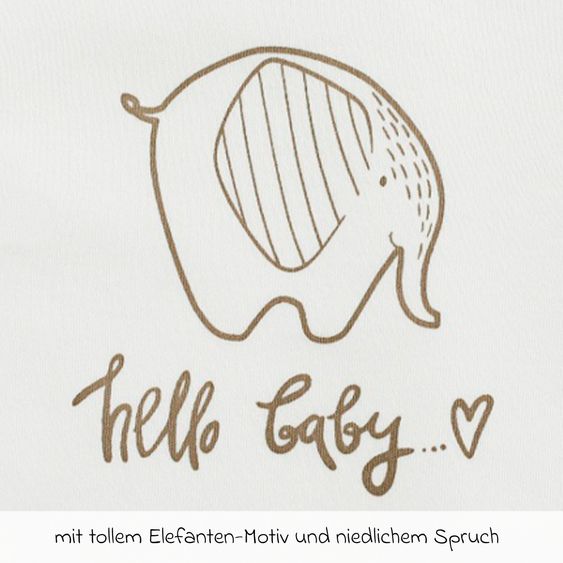 Jacky Camicia Hello Baby a maniche lunghe - Elefante - Bianco sporco - Taglia 50