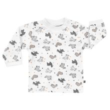 Langarmshirt - Lama Allover Offwhite - Gr. 62