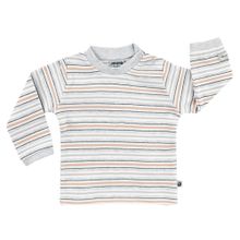 Langarmshirt Lama - Ringel Grau Offwhite - Gr. 50