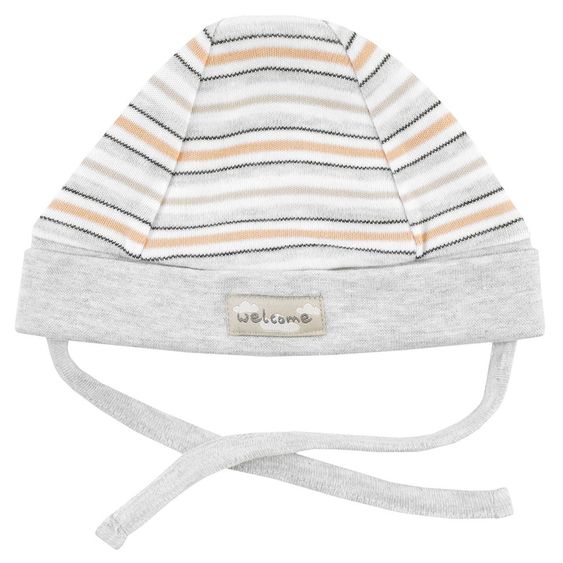 Jacky Cap interlock llama - stripes gray offwhite - size 50