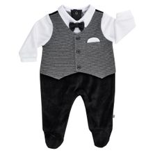 Jumpsuit Classic Vest - Black Grey - Size 68