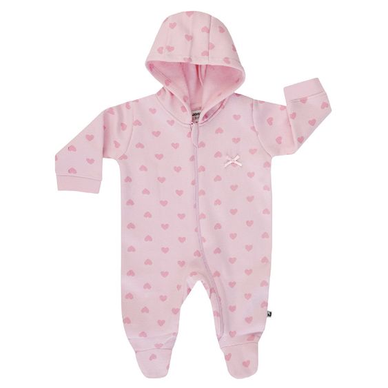 Jacky Overall mit Kapuze Lovely Girl - Herzen Rosa - Gr. 56