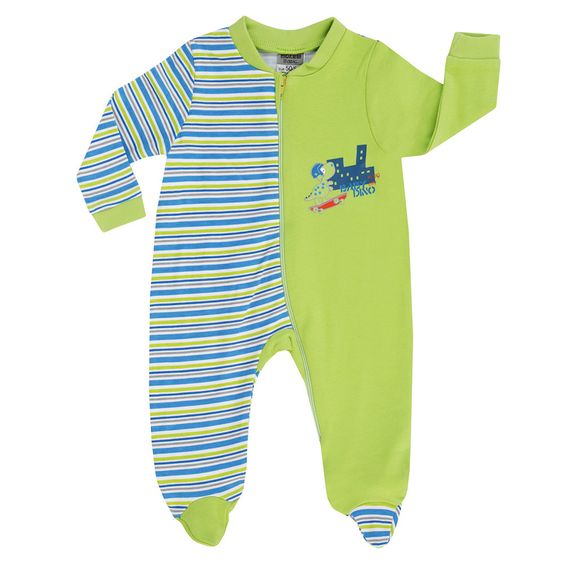 Jacky Schlafanzug Einteiler 2er Pack - Baby Dino Blau Grün - Gr. 50/56