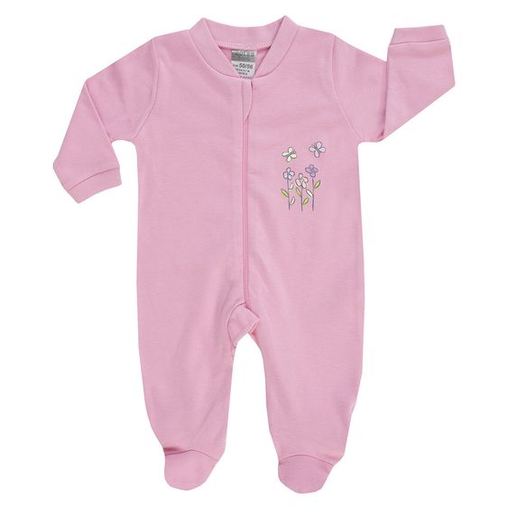 Jacky Schlafanzug Einteiler 2er Pack - Blume Rosa Weiß - Gr. 50/56