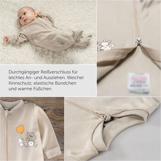 Jacky Pigiama intero - Confezione da 2 - Lovely Bear Offwhite Beige - Taglia 62/68