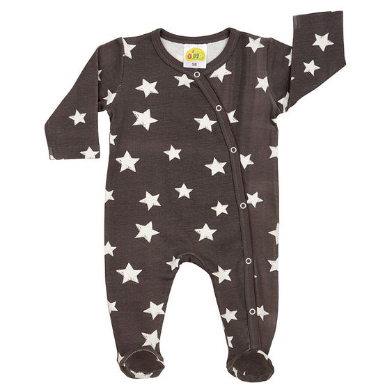 Jacky Schlafanzug Einteiler Star - Dunkelbraun - Gr. 56