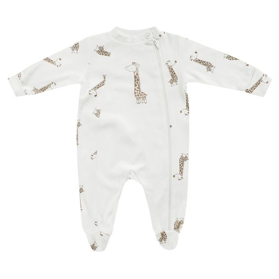 Jacky Schlafanzug inkl. Kratzfäustlinge - Giraffe Allover - Offwhite - Gr. 50