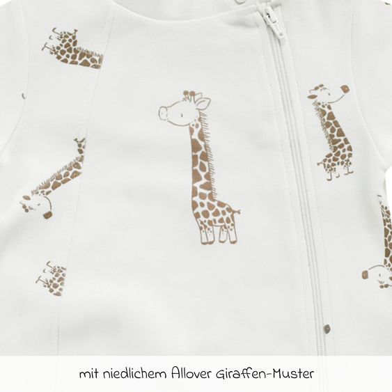 Jacky Schlafanzug inkl. Kratzfäustlinge - Giraffe Allover - Offwhite - Gr. 50