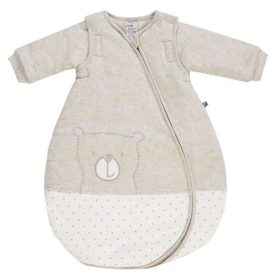 Jacky Schlafsack wattiert Ärmel abnehmbar - Badu Bär - Beige - Gr. 50
