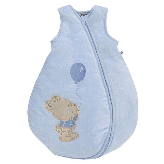 Jacky Schlafsack wattiert Ärmel abnehmbar - Little Teddy Hellblau - Gr. 50/56
