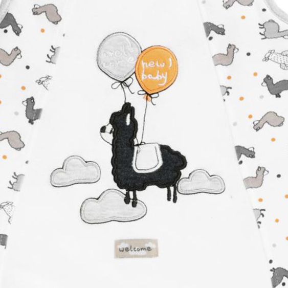 Jacky Schlafsack wattiert - Lama Allover Offwhite - Gr. 56