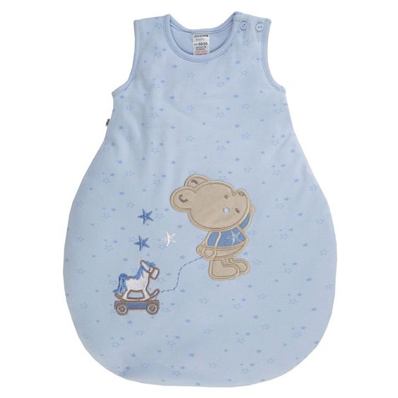 Jacky Schlafsack wattiert - Little Teddy Hellblau - Gr. 50/56