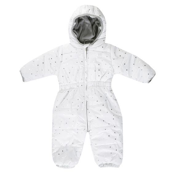 Jacky Schneeanzug wattiert - Sternchen Metallic Offwhite - Gr. 56