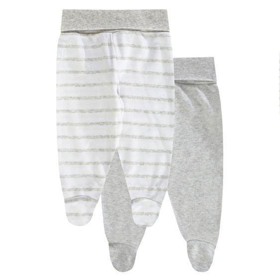 Jacky Romper pants 2-pack - Grey White - Size 74