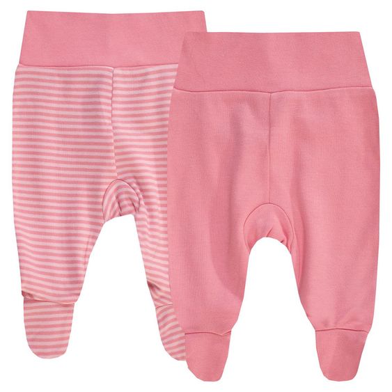 Jacky Strampelhose 2er Pack - Ringel Rosa - Gr. 50/56