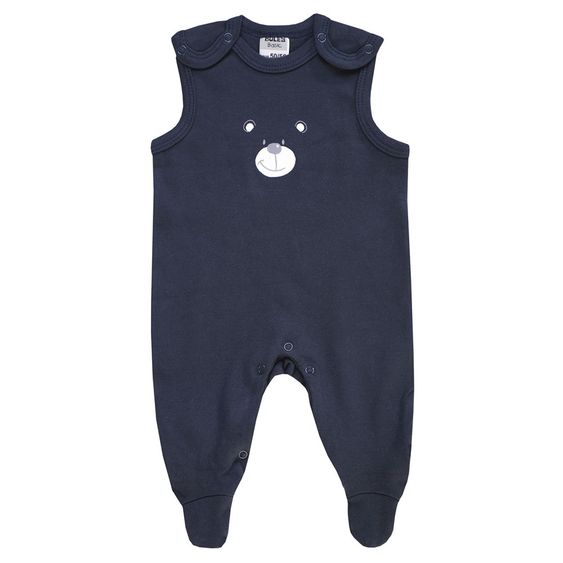 Jacky Strampler 2er Pack - Bär Navy Hellblau - Gr. 50/56