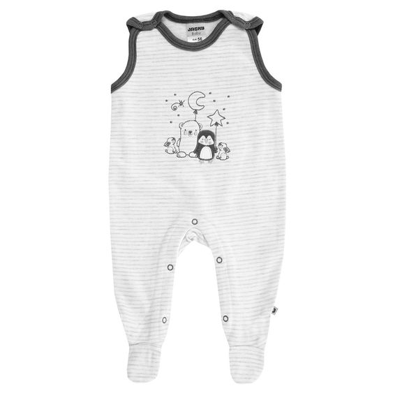 Jacky Strampler Make a Wish - Tierfreunde Grau Melange - Gr. 50