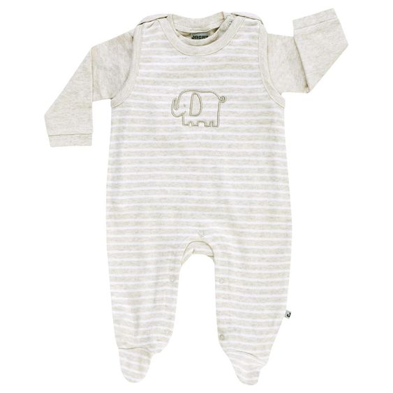 Jacky Strampler-Set Organic Cotton - Elefant Dreams Beige - Gr. 50
