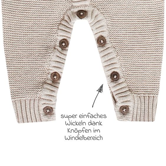 Jacky Knitted overall - Beige melange - Size 56