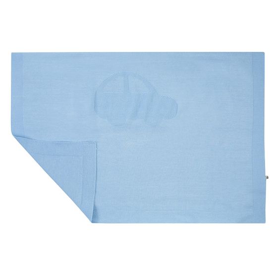 Jacky Strickdecke Cars 100 x 70 cm - Hellblau
