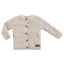 Strickjacke - Beige Melange - Gr. 74