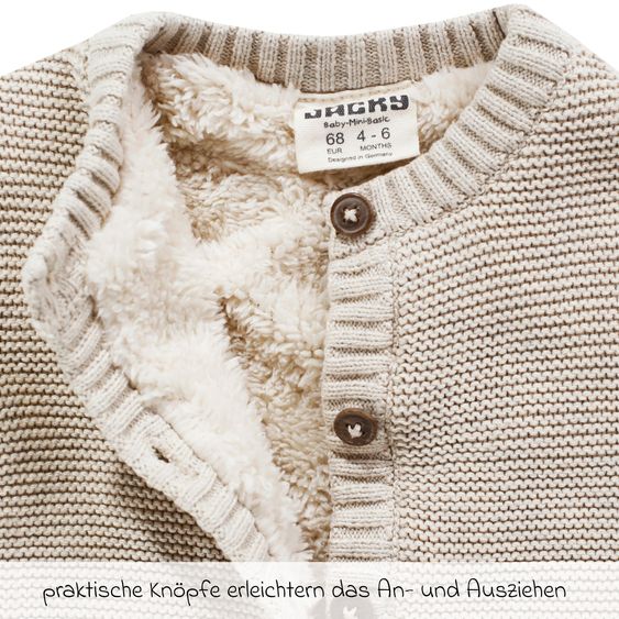 Jacky Strickjacke - Beige Melange - Gr. 74