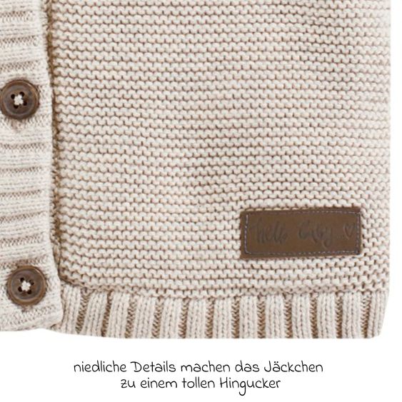 Jacky Strickjacke - Beige Melange - Gr. 74