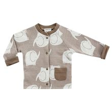 Cardigan - Rayé Mokka - Taille: 50