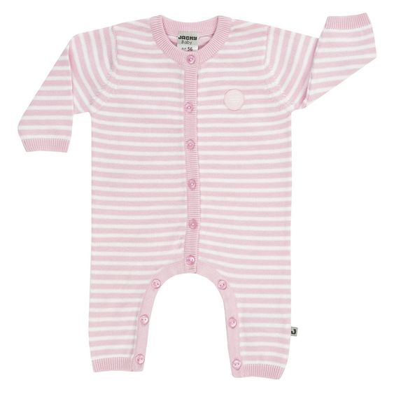 Jacky Strickoverall Hearts - Streifen Rosa Weiß - Gr. 50